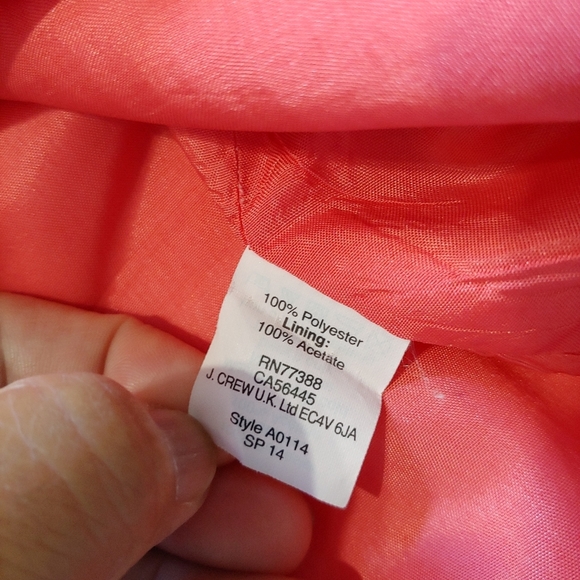 J.Crew Coral Pink Camille Dress, Sz 6 - Picture 9 of 13
